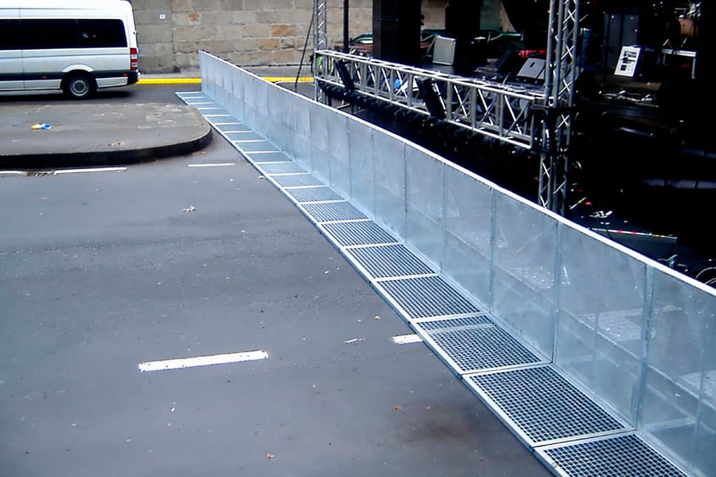 Vallas de seguridad para eventos